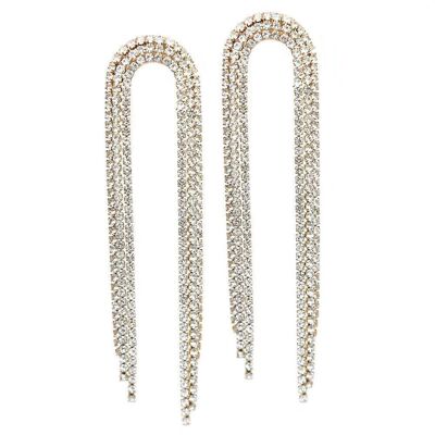 Boucles d'oreilles recouvertes de diamants ovales