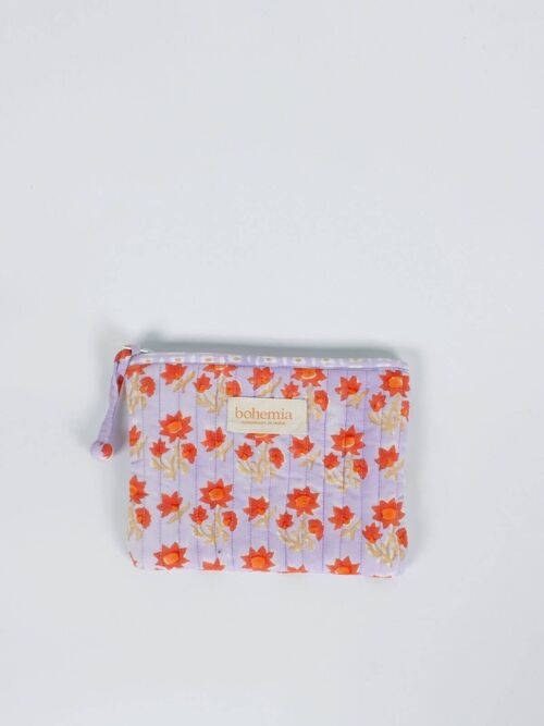 Posie Zip Pouch, Lilac