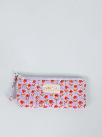 Pochette zippée Garland longue, lilas