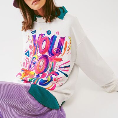 sweat with You Got this Graphic text in white