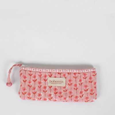 Garland Zip Pouch Long, Vintage Pink