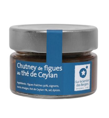 Chutney de figues au thé de Ceylan 90g - Pack 12 + 1 offert 2