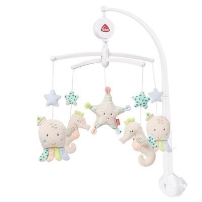 Musical Mobile Sea Children – Wind-up mobile with music box melody “Sleep, baby, sleep” and figures – With bed attachment