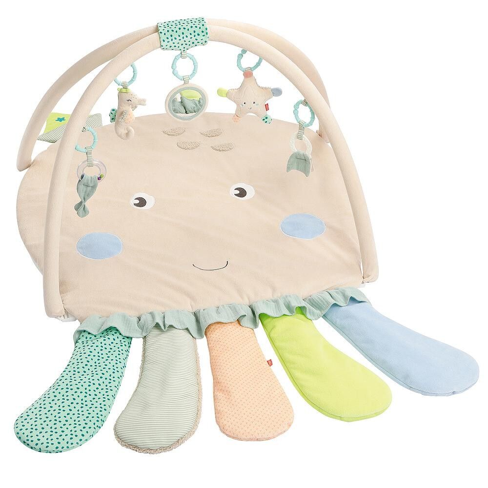 Coperta per attività 3D Polpo - coperta avventurosa con arco di gioco e giocattoli rimovibili