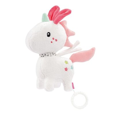 Unicorn music box – wind-up music box with the melody “Brahms Lullaby”