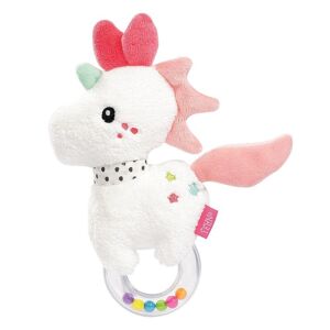 Hochet anneau licorne - jouet de préhension pour hochet, couiner, sentir et jouer avec une peluche douce et câline