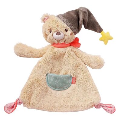 Bear cuddle blanket, large – stuffed animal cuddle blanket with bear head to grasp, feel, cuddle and love