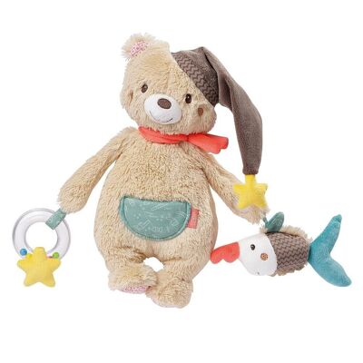 Activity Bear – motor skills toy to hang up with pendants to grasp and make sounds