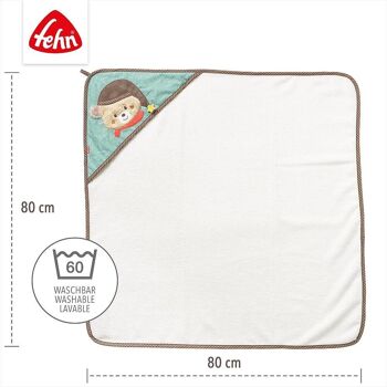 Serviette de bain à capuche ours – poncho de bain en tissu éponge avec un adorable ours 4