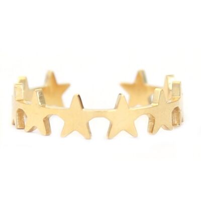 Anillo de oro estrellas