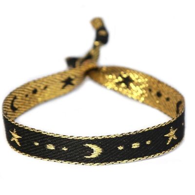 Bracciale intrecciato luna e stelle
