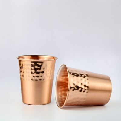 Tapper Top - Juego de vasos de agua de cobre Sequence (2 vasos)