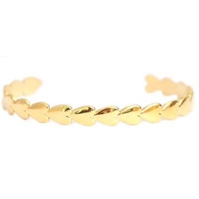 Coeurs de bracelet dorés
