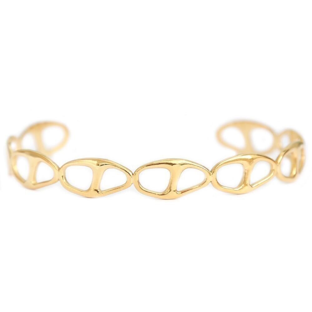 Bracciale rigido in oro mirò