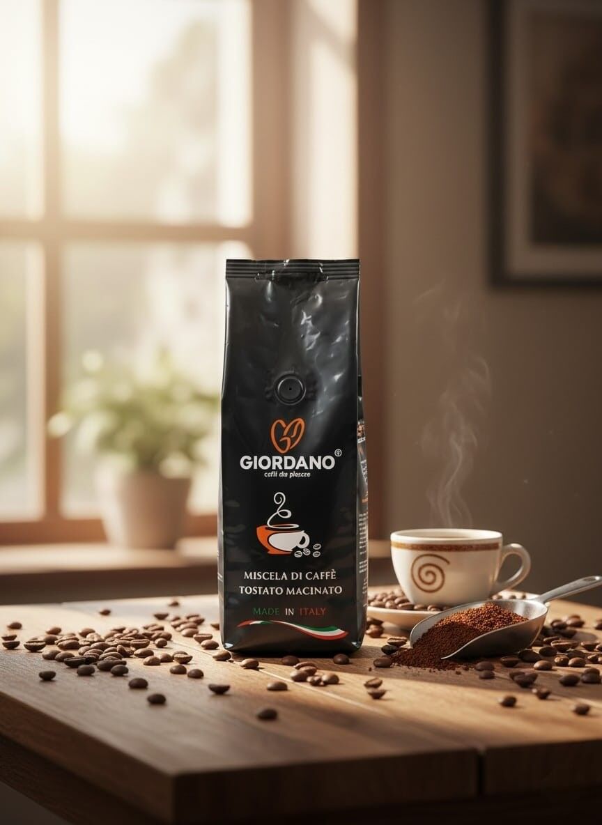 Erlesene Mischung aus gemahlenem Kaffeepulver