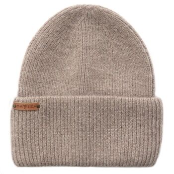 Bonnet en laine taupe