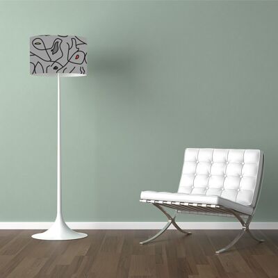 Gray abstract floor lamp