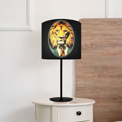 Visuelle Löwen-Nachttischlampe