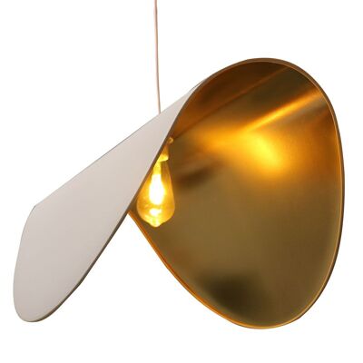 White & Gold Wave Pendant Lamp