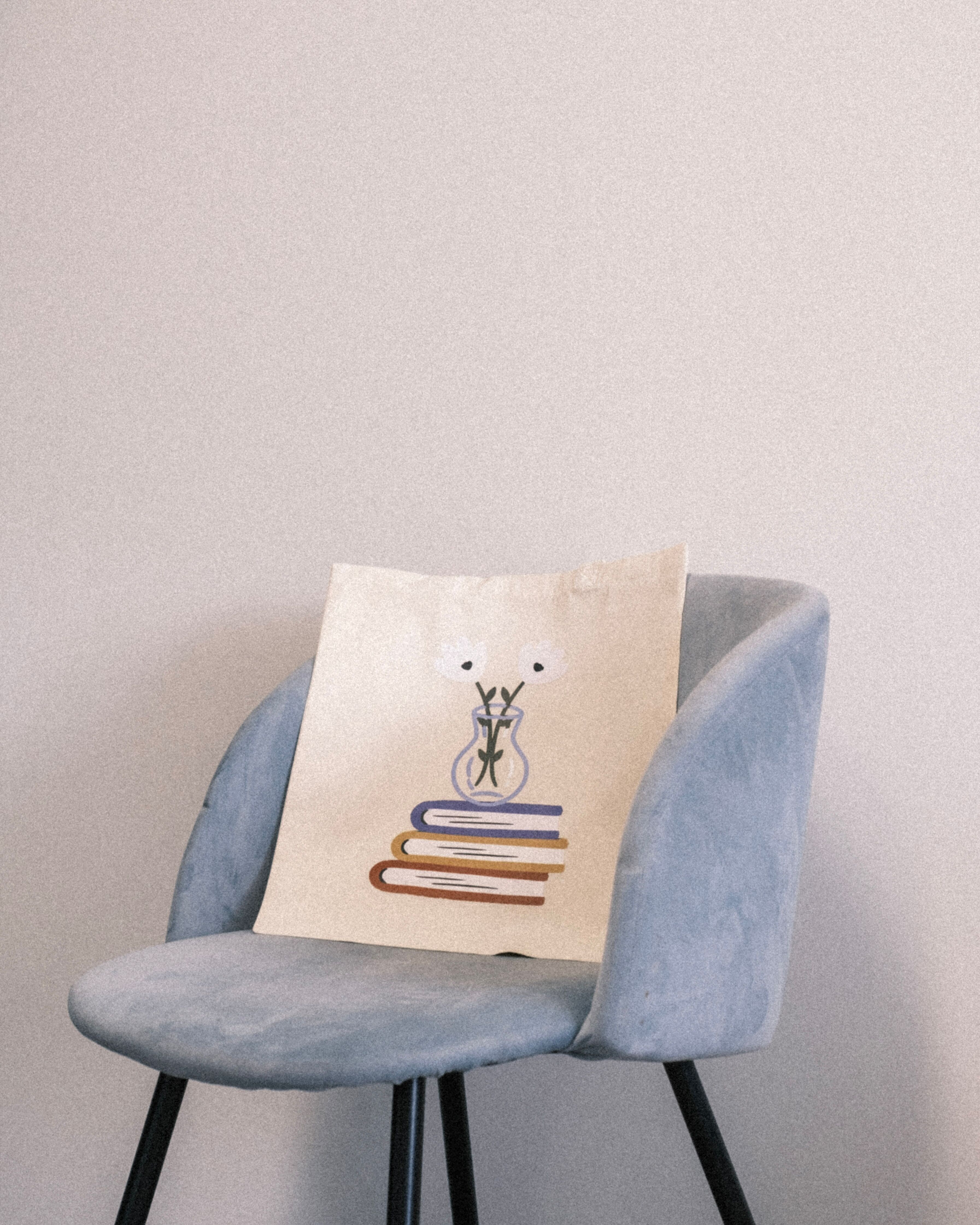 TOTE BAG BIO "FLOWERS AND BOOKS"