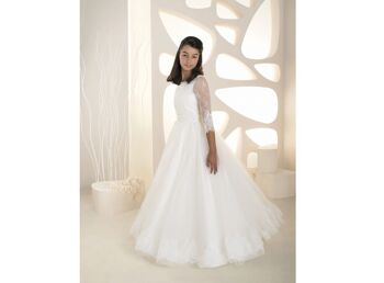 Belle robe pour fille, robe de communion - K 236 ivoire 2