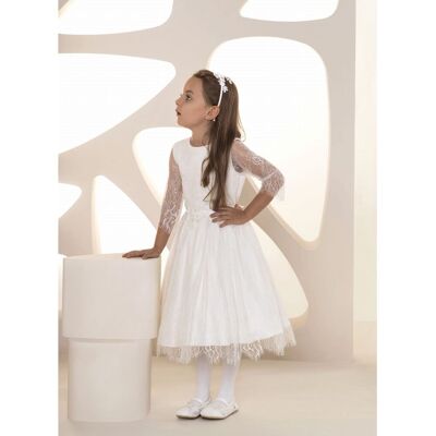 Precioso vestido para niñas, vestido de comunión, vestido blanco - K 217