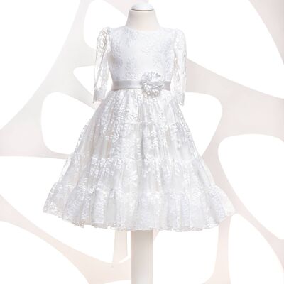 Boho-Stil, Blumenmädchenkleid, handgemachtes Kleid - K 266