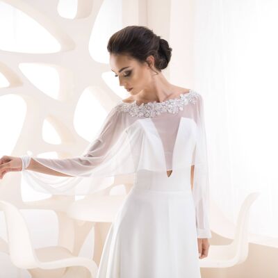 Bridal jacket, wedding bolero, women jacket - B 305