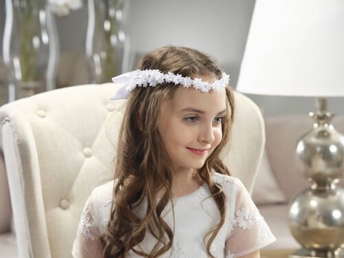 Girls hair accessory, communion wreath - W 393