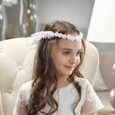 Girls hair accessory, communion wreath - W 393