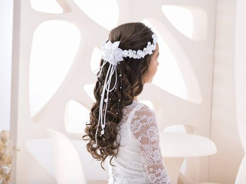 Girls hair accessory, communion wreath - W 25