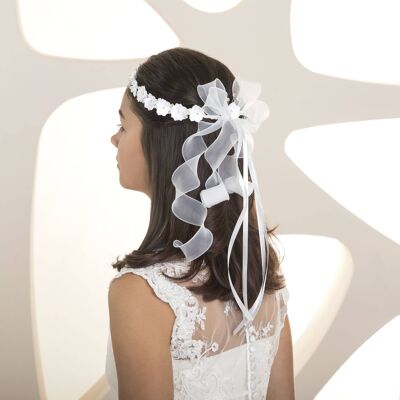 Girls hair accessory, communion wreath - W 166