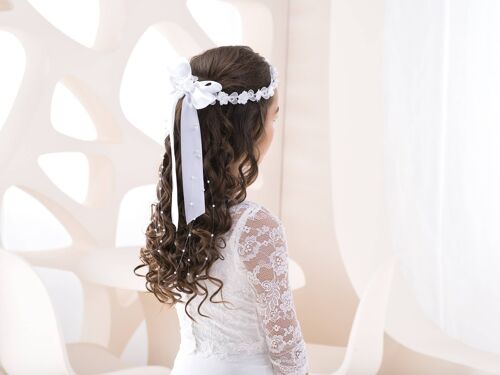 Girls hair accessory, communion wreath - W 206