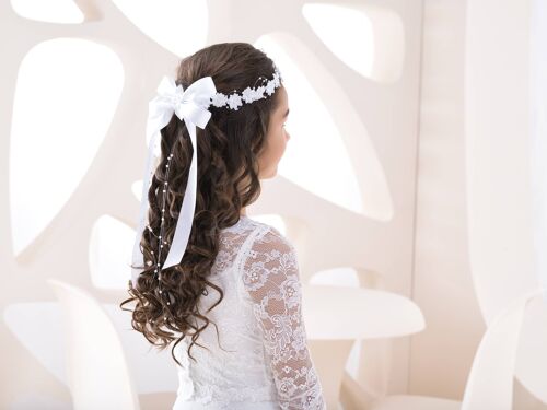 Girls hair accessory, communion wreath - W 203