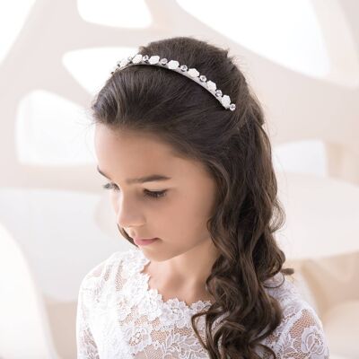 Girls hair accessory, communion wreath - W 216