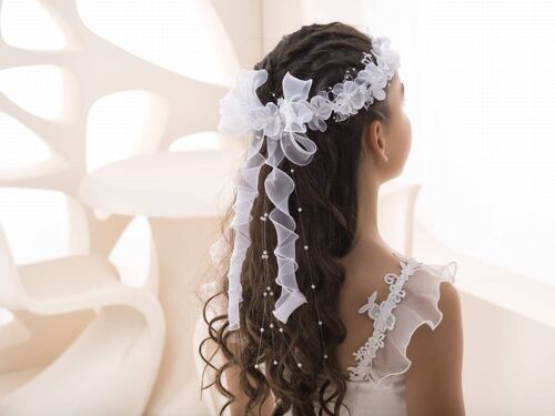 Girls hair accessory, communion wreath - W 274
