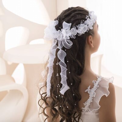 Accessoire cheveux fille, couronne de communion - W 274