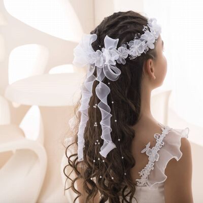 Girls hair accessory, communion wreath - W 274