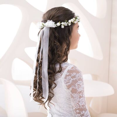 Girls hair accessory, communion wreath - W 209