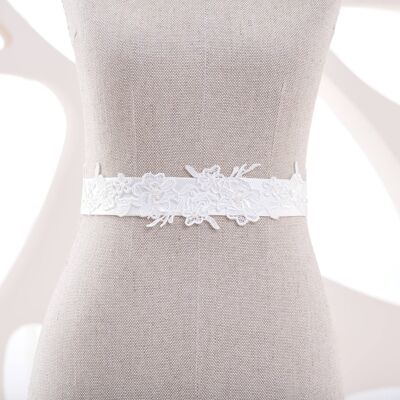 Handmade belt with lace - F24