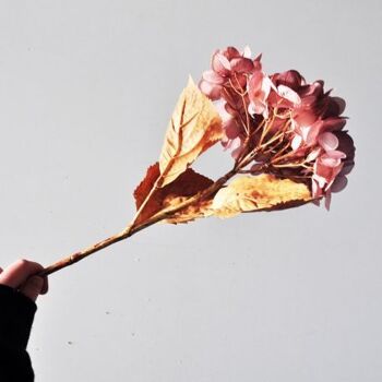 Branche d'hortensia mauve artificielle 63 cm - Composition florale 5