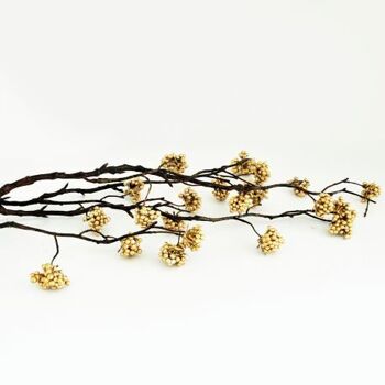 Branche de baie artificielle dorée 78 cm  - Composition florale 1