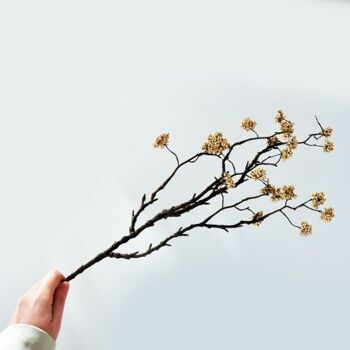 Branche de baie artificielle dorée 78 cm  - Composition florale 2