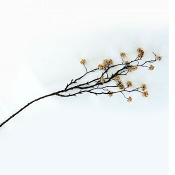 Branche de baie artificielle dorée 78 cm  - Composition florale 5