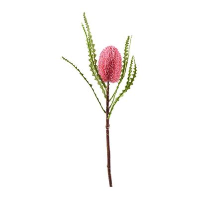 Ramo di Banksia artificiale Rosa 78 cm - Composizione floreale