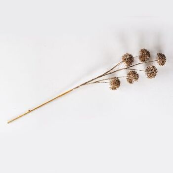 Branche de feuillage or paillette artificielle 81 cm - Composition florale 1