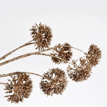 Branche de feuillage or paillette artificielle 81 cm - Composition florale 3