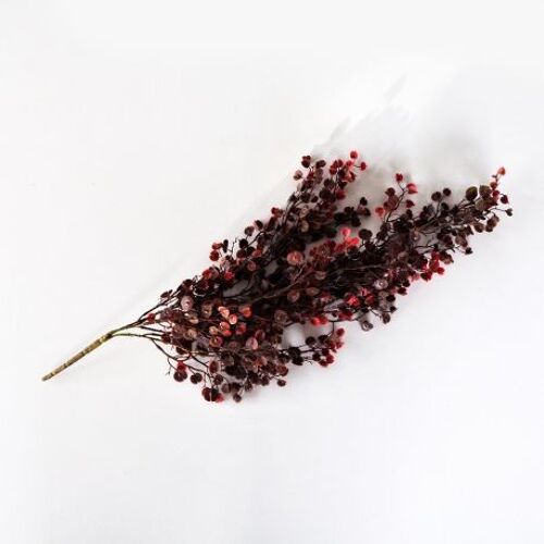 Branche de feuillage rouge artificielle 69 cm  - Composition florale