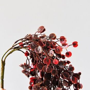 Branche de feuillage rouge artificielle 69 cm  - Composition florale 3