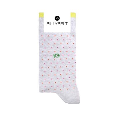 Square combed cotton socks - Pop